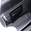 Salvatore Ferragamo Gancini Hand Bag Leather Black Gold Auth ka2959-11