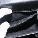 Salvatore Ferragamo Gancini Hand Bag Leather Black Gold Auth ka2959-21