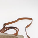 CELINE Macadam Canvas Hand Bag PVC 2way Beige Gold Auth ka296-14