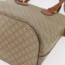 CELINE Macadam Canvas Hand Bag PVC 2way Beige Gold Auth ka296-15