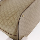CELINE Macadam Canvas Hand Bag PVC 2way Beige Gold Auth ka296-16