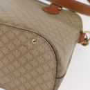 CELINE Macadam Canvas Hand Bag PVC 2way Beige Gold Auth ka296-17