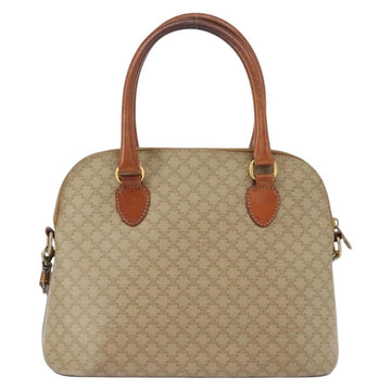 CELINE Macadam Canvas Hand Bag PVC 2way Beige Gold Auth ka296 - 0