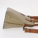 CELINE Macadam Canvas Hand Bag PVC 2way Beige Gold Auth ka296-3