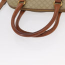 CELINE Macadam Canvas Hand Bag PVC 2way Beige Gold Auth ka296-7