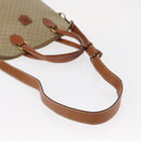 CELINE Macadam Canvas Hand Bag PVC 2way Beige Gold Auth ka296-9