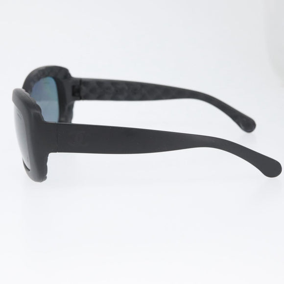 CHANEL Sunglasses plastic Black CC Auth ka2963