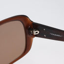 CHANEL Sunglasses plastic Brown CC Auth ka2964-10