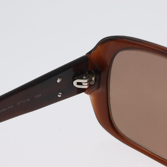 CHANEL Sunglasses plastic Brown CC Auth ka2964