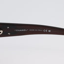 CHANEL Sunglasses plastic Brown CC Auth ka2964-13