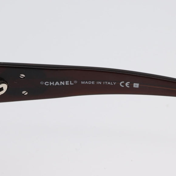 CHANEL Sunglasses plastic Brown CC Auth ka2964