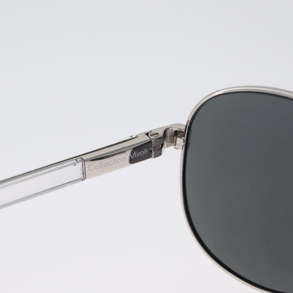 CHANEL Sunglasses metal Silver CC Auth ka2965
