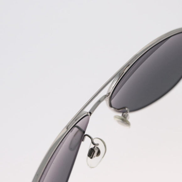 CHANEL Sunglasses metal Silver CC Auth ka2965