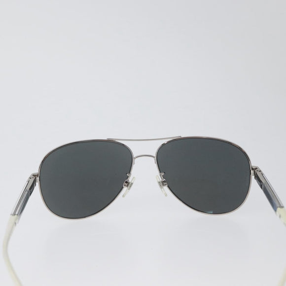 CHANEL Sunglasses metal Silver CC Auth ka2965