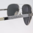 CHANEL Sunglasses metal Silver CC Auth ka2965-6