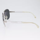 CHANEL Sunglasses metal Silver CC Auth ka2965-7