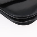 CELINE Shoulder Bag Leather Black Gold Auth ka2969-9