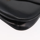 CELINE Shoulder Bag Leather Black Gold Auth ka2969-14