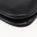 CELINE Shoulder Bag Leather Black Gold Auth ka2969-15
