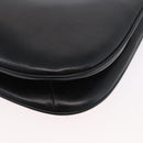 CELINE Shoulder Bag Leather Black Gold Auth ka2969-16