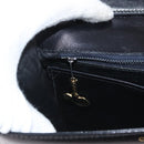 CELINE Shoulder Bag Leather Black Gold Auth ka2969-21