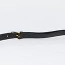 CELINE Shoulder Bag Leather Black Gold Auth ka2969-8