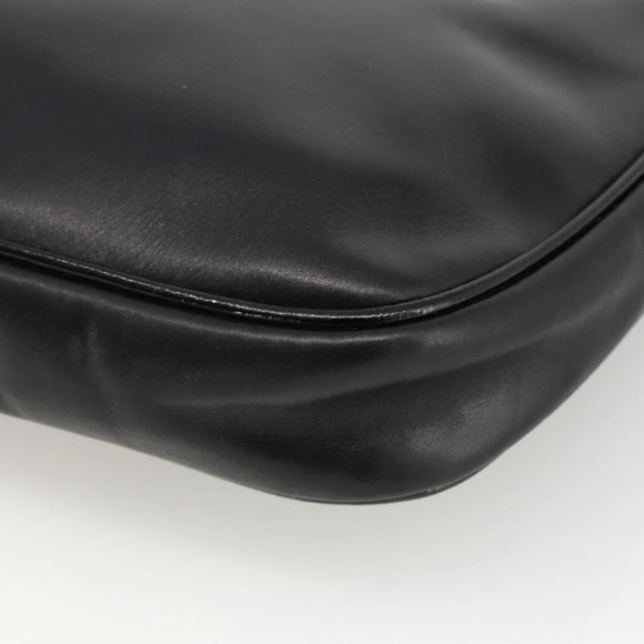 Salvatore Ferragamo Shoulder Bag Patent leather Black Gold Auth ka2971
