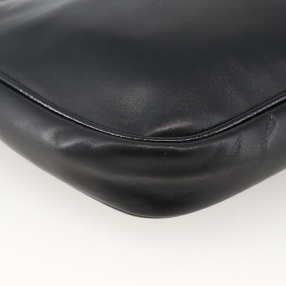 Salvatore Ferragamo Shoulder Bag Patent leather Black Gold Auth ka2971
