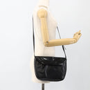 Salvatore Ferragamo Shoulder Bag Patent leather Black Gold Auth ka2971-21