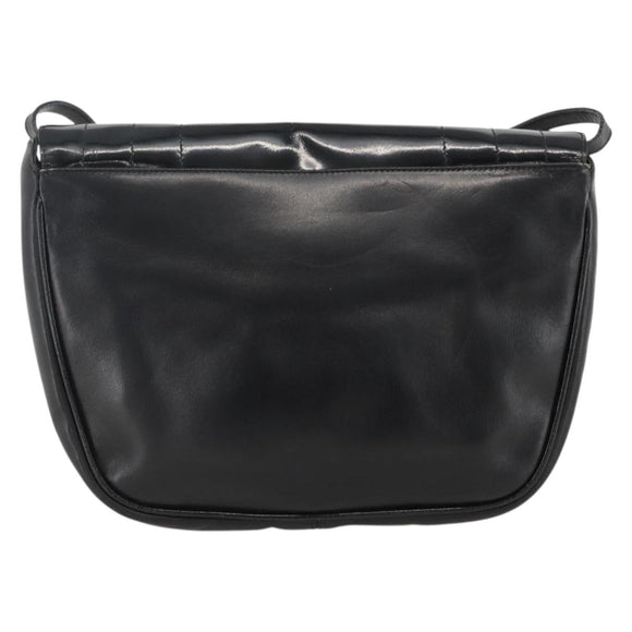 Salvatore Ferragamo Shoulder Bag Patent leather Black Gold Auth ka2971