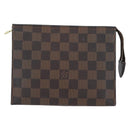 LOUIS VUITTON Damier Ebene Poche Toilette 19 Etui N47544 LV Auth ka2972-13