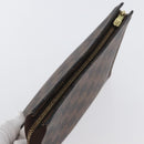 LOUIS VUITTON Damier Ebene Poche Toilette 19 Etui N47544 LV Auth ka2972-5
