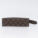 LOUIS VUITTON Damier Ebene Poche Toilette 19 Etui N47544 LV Auth ka2972-6