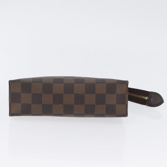 LOUIS VUITTON Damier Ebene Poche Toilette 19 Etui N47544 LV Auth ka2972