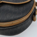 Christian Dior Honeycomb Canvas Shoulder Bag PVC Black Gold Auth ka2973-10