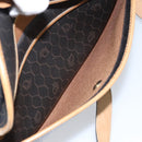 Christian Dior Honeycomb Canvas Shoulder Bag PVC Black Gold Auth ka2973-21