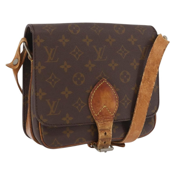 LOUIS VUITTON Monogram Cartouchiere MM Bag Vintage M51253 LV Auth ka2974