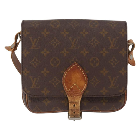 LOUIS VUITTON Monogram Cartouchiere MM Tasche Vintage M51253 LV Auth ka2974