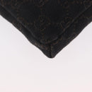 GUCCI GG Canvas Waist bag Dark Brown Silver 28566 Auth ka2977-17