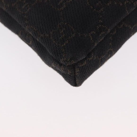GUCCI GG Canvas Waist bag Dark Brown Silver 28566 Auth ka2977