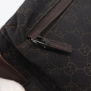 GUCCI GG Canvas Waist bag Dark Brown Silver 28566 Auth ka2977-18