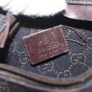GUCCI GG Canvas Waist bag Dark Brown Silver 28566 Auth ka2977-10