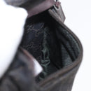 GUCCI GG Canvas Waist bag Dark Brown Silver 28566 Auth ka2977-20