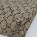 GUCCI GG Plus Supreme Clutch Bag PVC Beige Auth ka2978-10