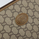 GUCCI GG Plus Supreme Clutch Bag PVC Beige Auth ka2978-12