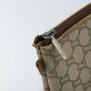 GUCCI GG Plus Supreme Clutch Bag PVC Beige Auth ka2978-13