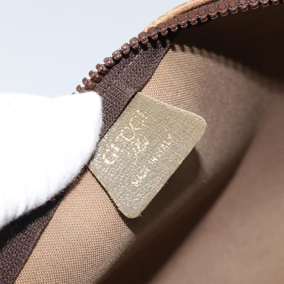 GUCCI GG Plus Supreme Clutch Bag PVC Beige Auth ka2978