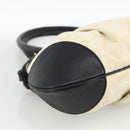 Salvatore Ferragamo Hand Bag Canvas Beige Black Auth ka2979-17