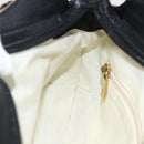 Salvatore Ferragamo Hand Bag Canvas Beige Black Auth ka2979-20