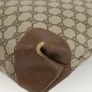 GUCCI GG Supreme Web Sherry Line Tote Bag PVC Beige Red 002 904 0222 Auth ka2984-12
